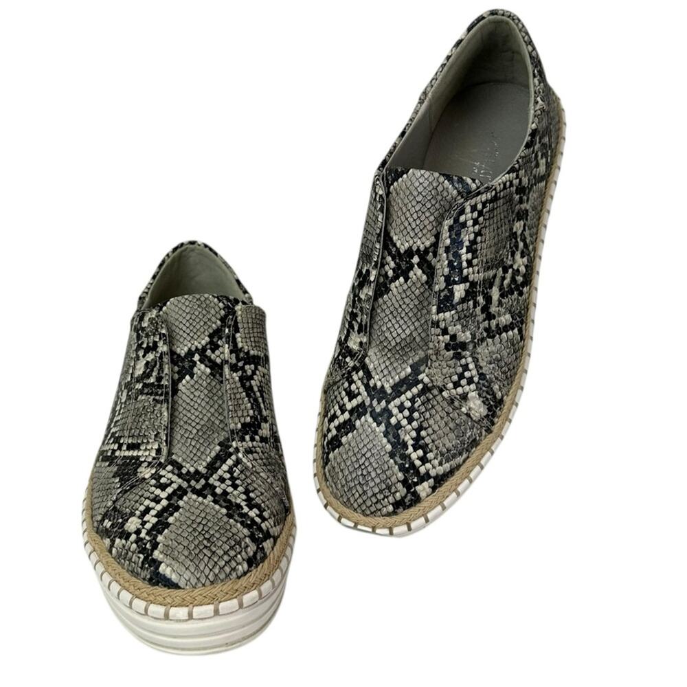 J Slides Karla Python Snakeskin Leather Slip-On Sneakers size 8